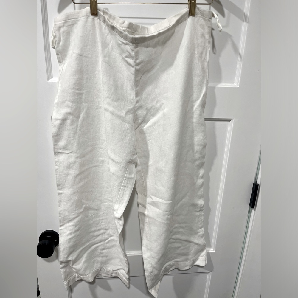 Eileen Fisher, linen pants & linen skirt, size M, excellent condition.